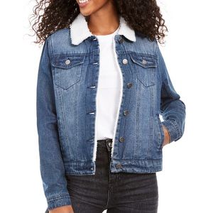 Sherpa-Lined Denim Jacket